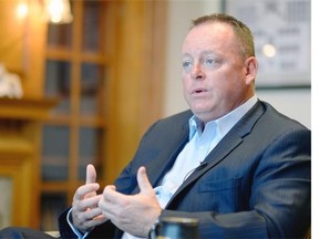 Kevin Doherty, newly appointed Sask Party finance minister, at the Saskatchewan Legislative Building in Regina on Thursday.