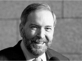 NDP Leader Tom Mulcair, speaking to Toronto's Bay Street crowd Tuesday, soberly make the case for his party as a dependable, business-minded, eminently non-radical custodian of the public purse, writes Michael Den Tandt.
