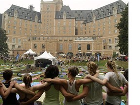 Despite the outstretched limbs and the smiling faces craned towards the stage, Michael Franti's yoga jam was the most unconventional show of the entire Saskatchewan Jazz Festival.