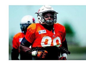 B.C. Lions defensive tackle Mic'hael Brooks says after five starts in the CFL, he's 'finally getting into the rhythm of it.'