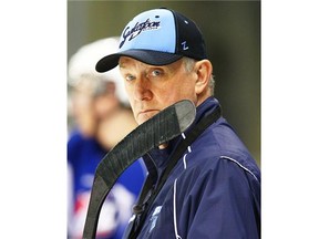 Lorne Molleken, pictured in 2013, in his former position as the Saskatoon Blades' coach.