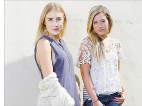 Madison Marlow, left, and Tae Dye of country duo Maddie Tae.