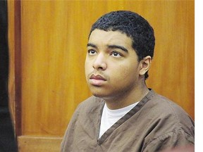 Marc Wabafiyebazu, 15, of Ottawa, is seen in court during his bail hearing in Miami in May. The son of a Canadian diplomat is charged with felony first-degree murder.