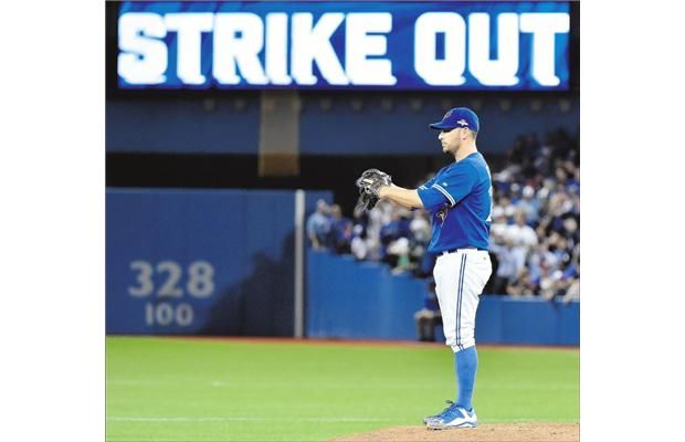 Blue Jays catcher Russell Martin has a strikeout problem