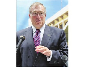 Mayor Don Atchison speaks about the preliminary 2016 budget Monday, which next goes to council for debate in November.