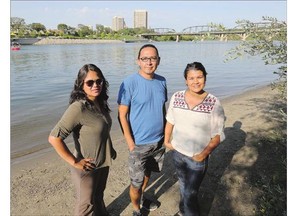 Melody Wood, left, Curtis Peeteetuce and Glenda Abbot are the driving force behind Indigenous Vote Saskatchewan 2015, which is a grassroots effort to help aboriginal people register so that they can vote in the federal election in October.