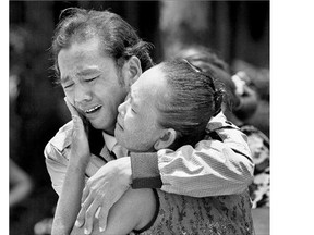 Myint Naing, a former enslaved fisherman, is reunited with his mother, Khin Than - after 22 years away from his Tual island, Mynamar, home.