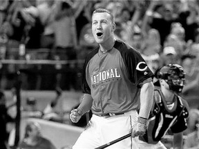 National League All-Star Todd Frazier of the Cincinnati Reds won a dramatic home run derby title at the Great American Ball Park on Monday in Cincinnati. Frazier outslugged Joc Pederson 15-14 in the final. Toronto Blue Jays third baseman Josh Donaldson lost to Frazier in the semifinal round.