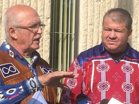 Metis Nation-Saskatchewan local presidents Bryan Lee and Kelvin Roy