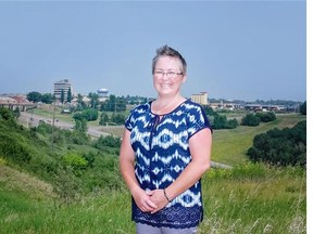 Cst. Christa Lessarde at her favourite North Battleford spot, King Hill Lookout.