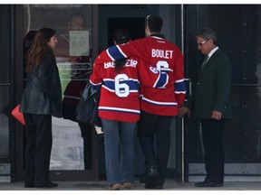 Family and friends attended Dustin Boulet's funeral at Royal Canadian Legion Hall on March 9, 2014. (Michelle Berg / The StarPhoenix)