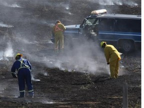 Firefighters battle grassfire south of Saskatoon