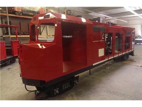 From its birth inside a fabrication shop more than 2,700 kilometres south of Saskatoon, Kinsmen Park's new miniature train will soon be rolling north.