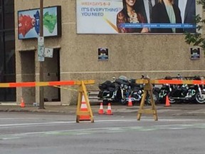 Saskatoon police were investigating after a suspicious package was left in an alley behind the CTV building on July 17, 2015
