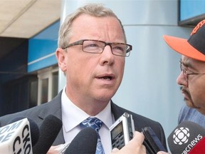 Saskatchewan Premier Brad Wall addressed the media in Saskatoon on June 24, 2015 (Gord Waldner/The StarPhoenix)