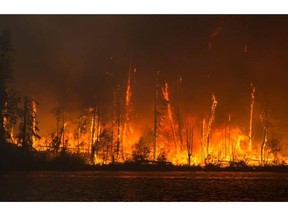 Fires have crept within two kilometres of some La Ronge homes. Photo of the Eli Fire, Lac La Ronge courtesy of Scott Knudsen.
