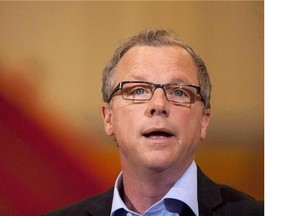 Saskatchewan Premier Brad Wall speaks during a media event in Saskatoon on Thursday, March 12, 2015. Premier Brad Wall has named Kevin Doherty to replace Ken Krawetz, who has said he will not run in the next provincial election.