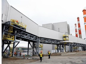 Part of a carbon capture and storage facility is pictured at the Boundary Dam Power Station in Estevan, Sask. on Thursday, October 2, 2014.