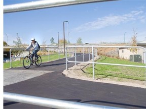 A new path is open to the public along the Meewasin Trail at the foot of the Idylwyld Bridge.