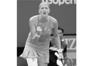 Petra Kvitova of the Czech Republic, above, lost to Italy's Flavia Pennetta in a U.S. Open quarter-final on Wednesday in New York. Pennetta took the match in three sets.