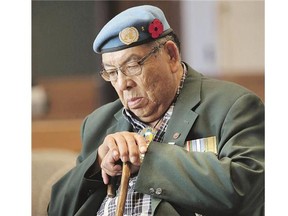 Phil Ledoux was among the veterans who attended a roundtable at the University of Saskatchewan on Friday in Saskatoon to discuss the contributions made by Canada's First Nations in the First World War.