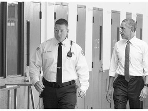 U.S. President Barack Obama tours the El Reno Federal Correctional Institution in Oklahoma on Thursday as part of a push to reform the country's crowded prison system.