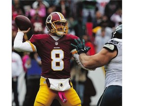 Quarterback Kirk Cousins of the Washington Redskins shook off his tendency to throw interceptions in leading his team over Philadelphia Sunday.