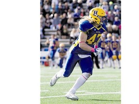 recorded 13 solo tackles Saskatoon Hilltops speedy linebacker and captain Quinn Pierce recorded 13 solo tackles and 16 assisted tackles in five games during the regular season.