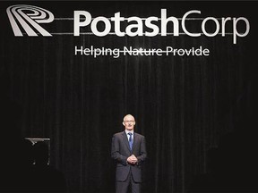 K+S AG is rejecting a takeover bid by Potash Corp. of Saskatchewan Inc., headed by Jochen Tilk, shown at the company's annual general meeting in Saskatoon in 2014.