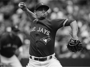 Roberto Osuna of the Toronto Blue Jays has struck out 53 batters in 48-2-3 innings and posted a 2.22 ERA in moving into the closer role as a rookie this season.