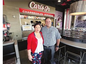 Robyn and Ernie Kouros are co-owners of the newly opened Carl's Jr. in Regina. They hold the California-based chain's master franchise for Saskatchewan.