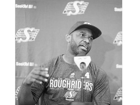 Roughriders quarterback Darian Durant spoke to the media Tuesday for the first time since suffering a season-ending Achilles tendon injury on June 27.