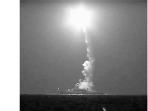 Russian Defence Minister Sergei Shoigu said Wednesday four ships launched 26 cruise missiles at ISIL targets in Syria.