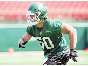 Saskatchewan Roughriders linebacker Jake Doughty is getting ready for Saturday's road game against the Toronto Argonauts.