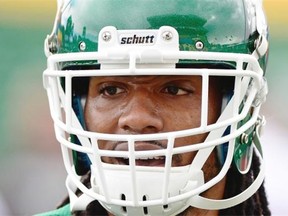 Saskatchewan Roughriders Don Unamba at practice on Thursday (TROY FLEECE/Regina Leader-Post)