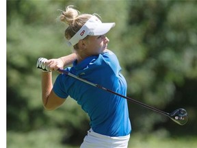 SASKATOON,SK--JULY 29/2015--Maddie Szeryk of London, ON Canada  during her round Wednesday, July 29, 2015 in the Canadian Amateur Women's Golf Championship at Riverside Country Club. (Greg Pender/The StarPhoenix)
