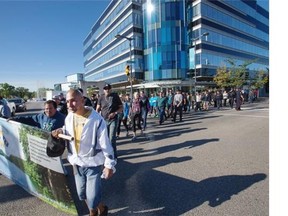 SASKATOON,SK--JULY 09/2015-- People make their way down 19th Street West during the 14th annual FASD walk, Wednesday, September 09, 2015. (Greg Pender/The StarPhoenix)
