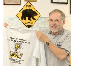 University of Saskatchewan professor Richard Long with mementos he has collected after hiking the B.C. portion of the TransCanada Trail from west to east over the course of the past eight years. In his office, Tuesday, July 28, 2015. He is detailing the accomplishment in a journal as well.  (Greg Pender/The StarPhoenix)