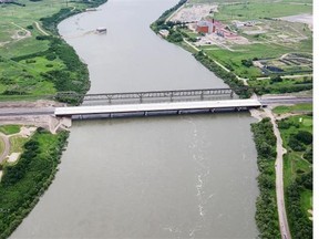 SASKATOON,SK--JUNE 25/2013-- Aerial photos of the new South Circle Drive project Tuesday, June 25, 2013. (GREG PENDER/STAR PHOENIX) This is the new bridge.