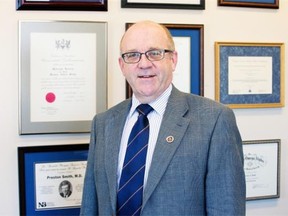 Dr. Preston Smith, Dean of the College of Medicine at the University of Saskatchewan, in his office, Wednesday, April 08, 2015.