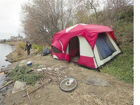 Saskatoon police say no one has been ticketed for camping out near the University Bridge.