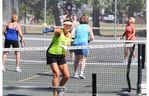 Lynne Harley is among those enjoying the game of pickleball at the Father Basil Markle courts on 105th Street in Sutherland on July 24, 2015 in Saskatoon.