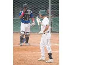 SASKATOON, SASK — JUNE 29 2015-Australia outfielder Shaun Goffer runs from second to third against the Dominican Republic during the Men’s World Softball Championships at Bob Van Imp park on Monday June 29th, 2015.(LIAM RICHARDS/The StarPhoenix)