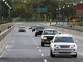 SASKATOON,SK---With the exception of some restrictions for parade traffic, the University Bridge was open to traffic by about 8 a.m., Monday, Aug 2015.