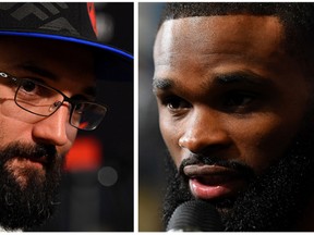 Johny Hendricks (left) and Tyron Woodley