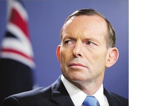 Tony Abbott, pictured, was ousted both as Australia's prime minister and as leader of the country's governing Liberal party on Monday. In Australia, party leaders know they be deposed of at any time by their caucus, writes Andrew Coyne.