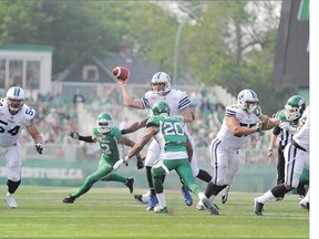 Toronto Argonauts' quarterback Trevor Harris has registered impressive numbers filling in for starter Ricky Ray.