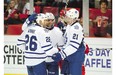 Toronto Maple Leafs players Daniel Winnik, left, and Nazem Kadri deny cocaine use is an issue for Toronto players.