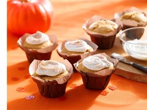 A picture of pumpkin spice muffins for Halloween by the Dairy Farmers of Canada.