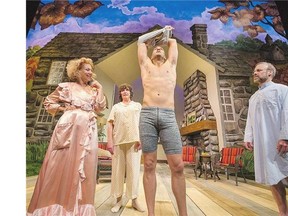 Vanya and Sonia and Masha and Spike is Persephone's Theatre's latest production featuring actors, from left, Annabel Kershaw, Danielle Desormeaux, Robbie Towns and Geoffrey Whynot.